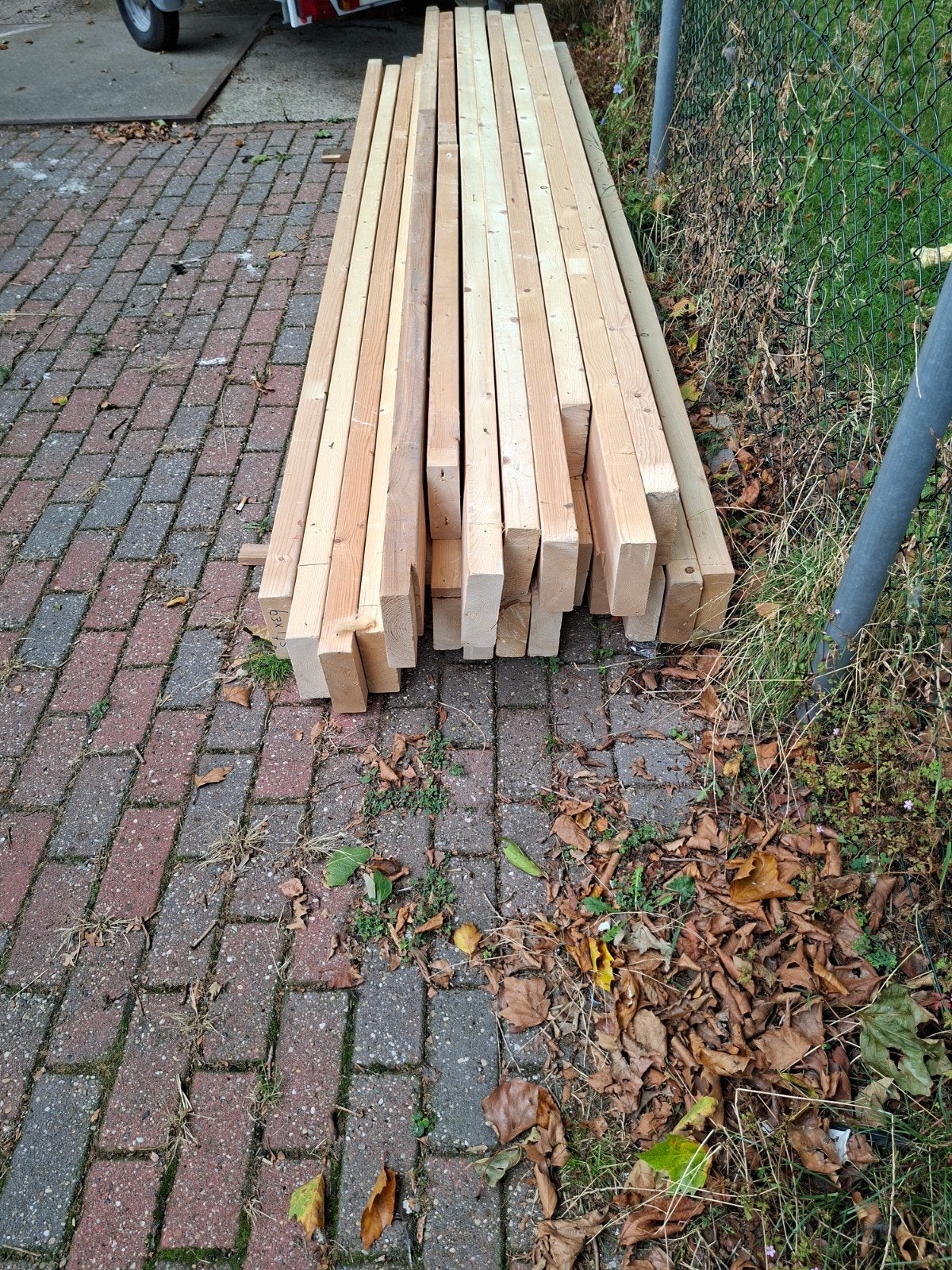 21 Vuren Balken geschaafd .kopmaat 58x170, Doe-het-zelf en Verbouw, Hout en Planken, Gebruikt, Ophalen of Verzenden, Balk, Vuren