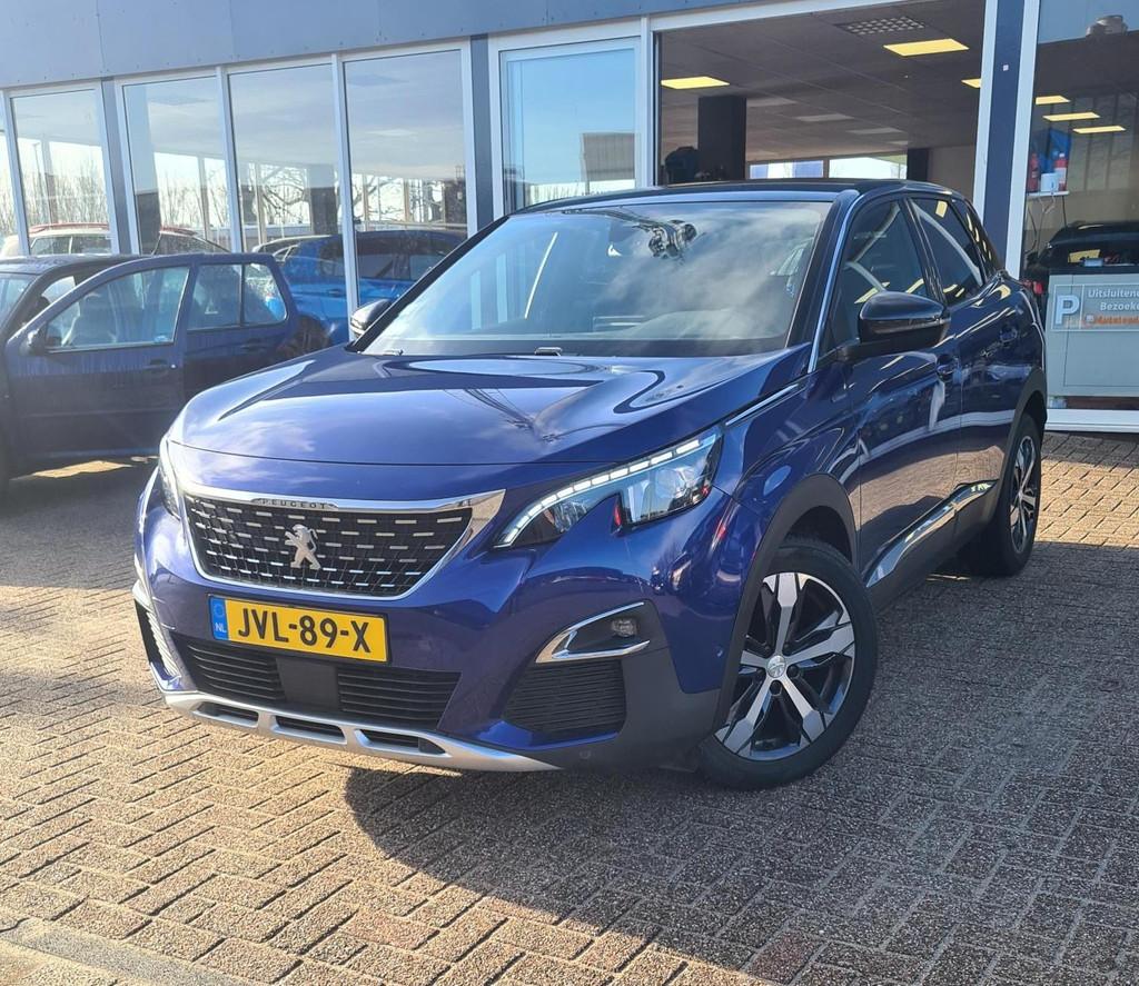 Peugeot 3008 1.2 PureTech Allure GT LINE|AUTOMAAT|NAVI|PARKE, Gebruikt, 1199 cc, Blauw, Leder en Stof