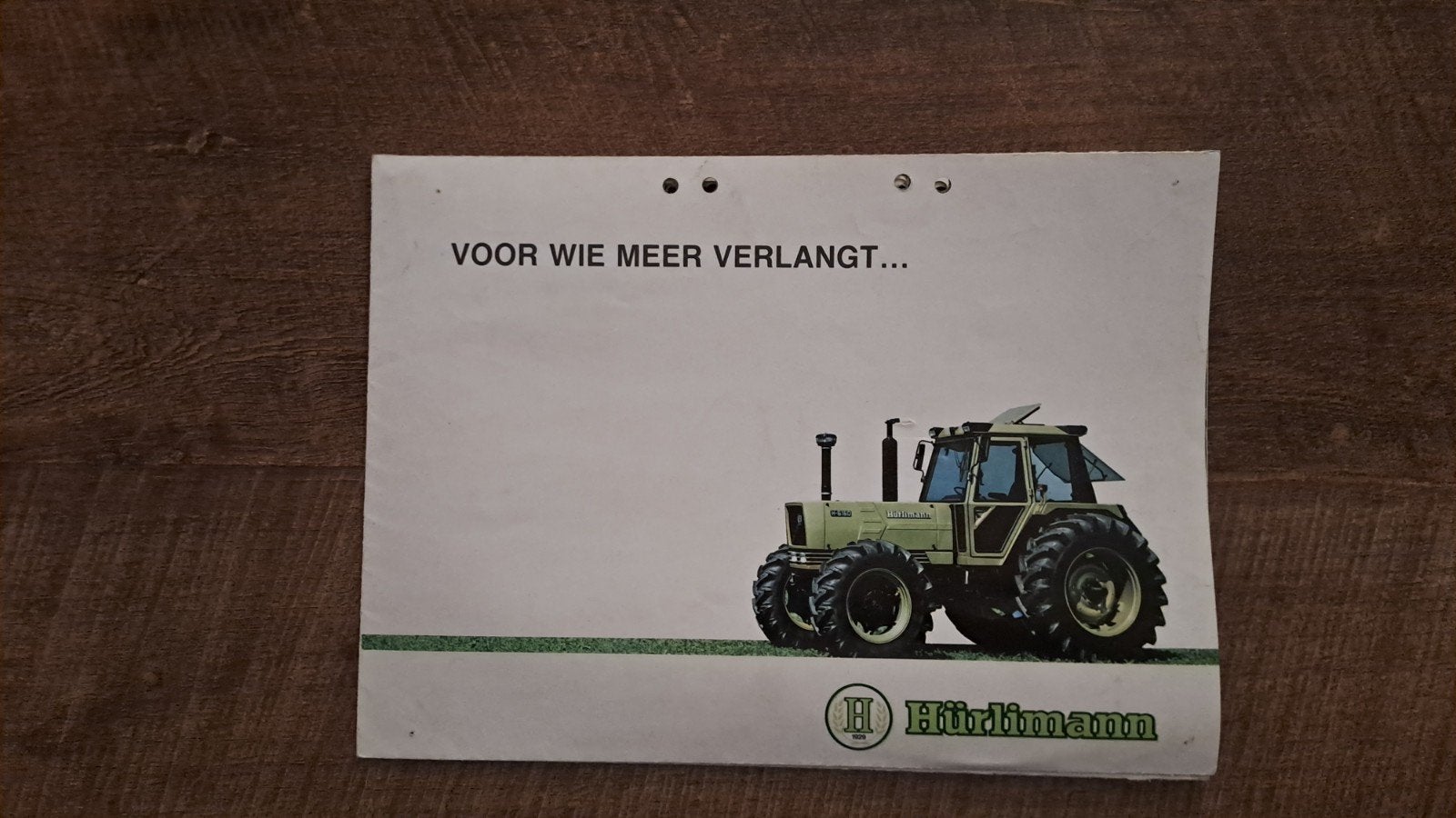 uitvouw folder HÜRLIMANN tractoren, trekkers, Ophalen of Verzenden, Zo goed als nieuw, Folder