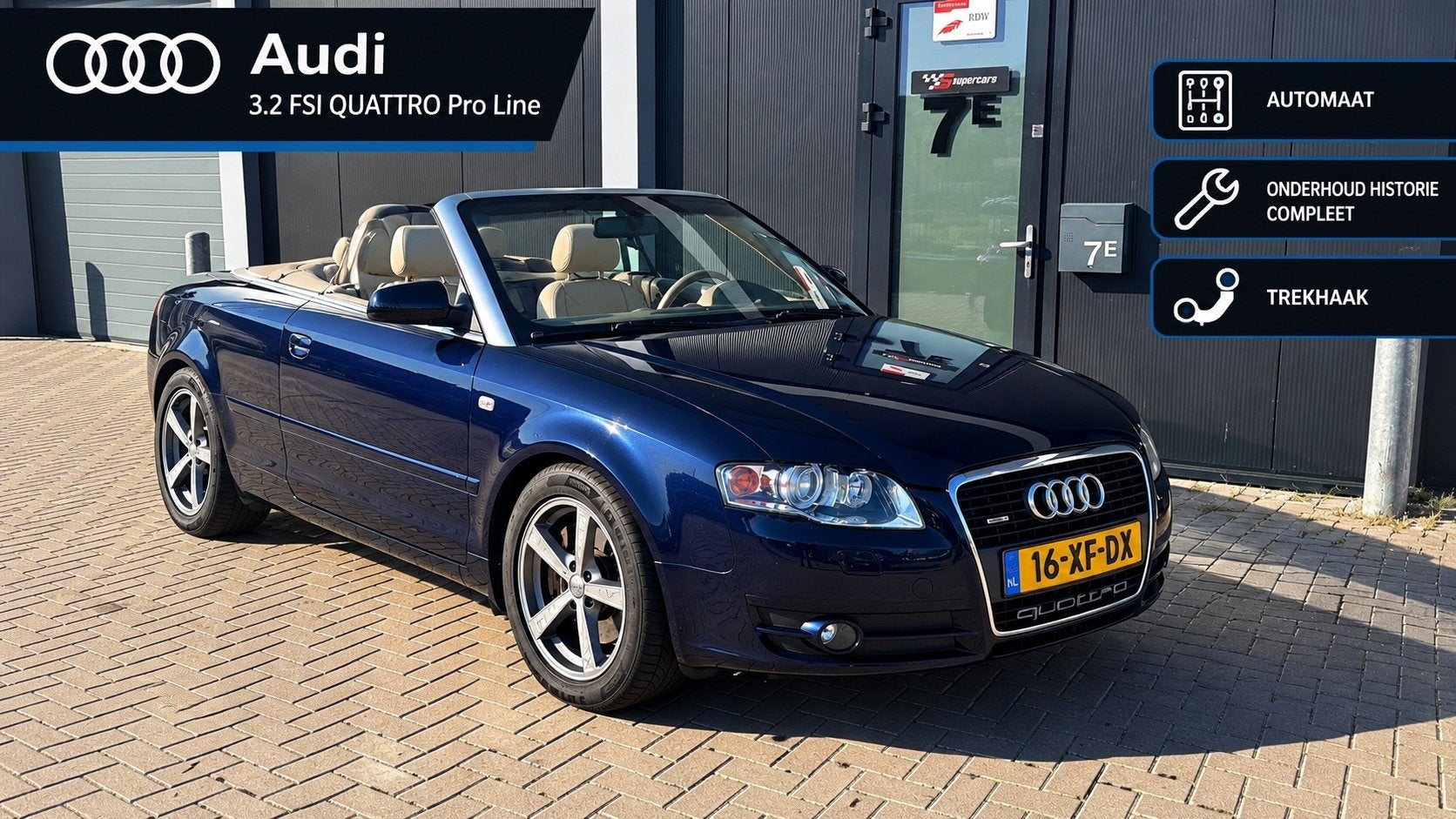 Audi A4 Cabriolet 3.2 FSI quattro Pro Line |LEDER|Automaat|T, Auto's, Automaat, Dealer onderhouden, 1715 kg, Cabriolet