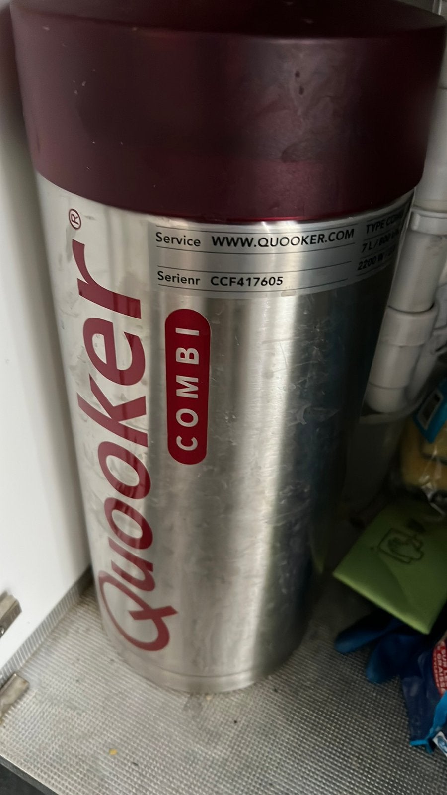 quooker combi  boiler, 7 liter, Ophalen, Gebruikt, Aardgas, Boiler