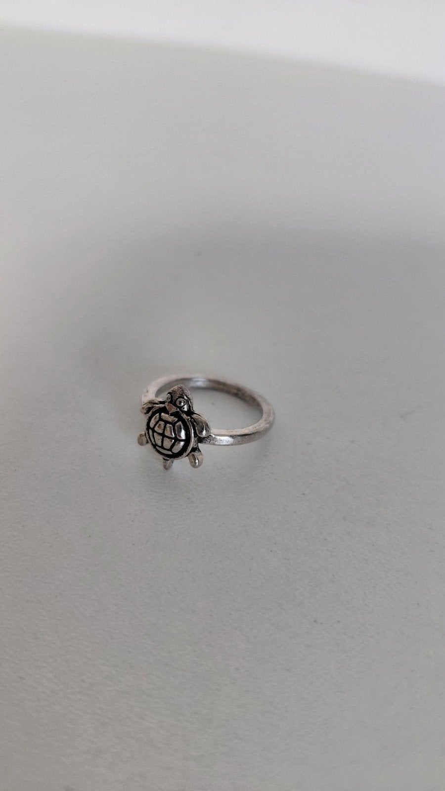 Ring schildpad, Sieraden, Tassen en Uiterlijk, Ringen, Ophalen of Verzenden, Zilver, Dame