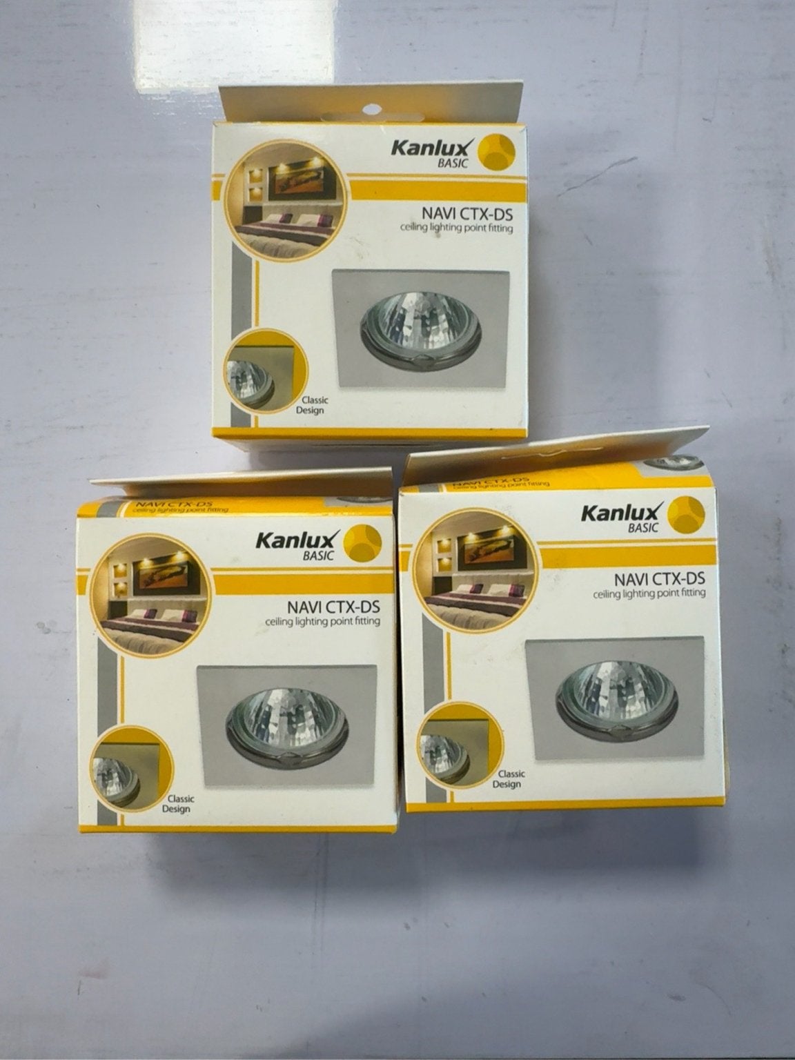3x Kanlux NAVI CTX-DS10-C Inbouwspot Chroom - Nieuw, Halogeen, Nieuw, GU5.3, Ophalen of Verzenden