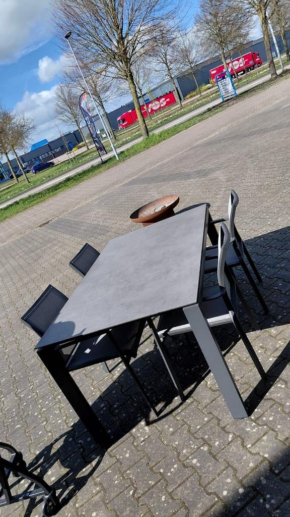 Tuinset ACTIE!Goa tafel 160cm met Melbourne stoelen, 4 zitplaatsen, Ophalen of Verzenden, Tuinset, 4 Seasons Outdoor