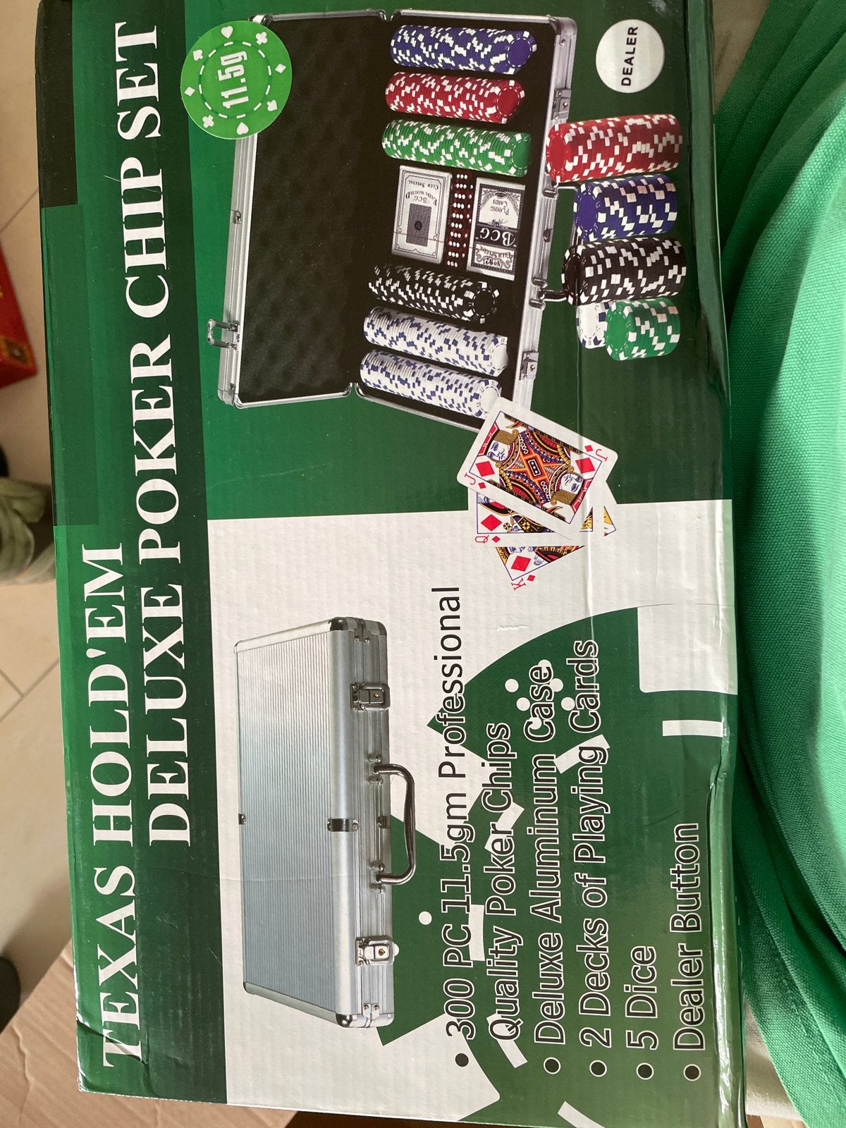 Texas Hold'em Deluxe Poker Chip Set - 300 Stuks, Drie of vier spelers, Ophalen of Verzenden, Zo goed als nieuw