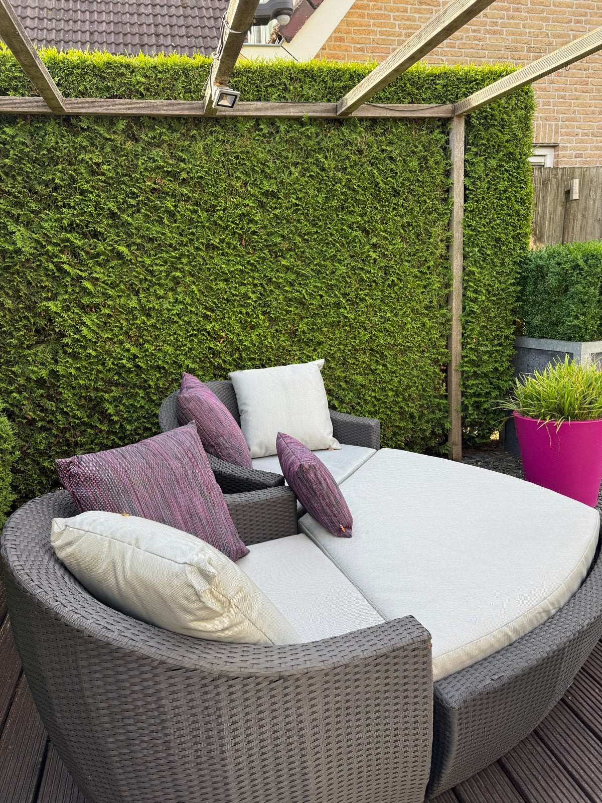Luxe Wicker Loungeset - Zo goed als nieuw, Tuin en Terras, Tuinsets en Loungesets, Zo goed als nieuw, Loungeset, Wicker, Bank