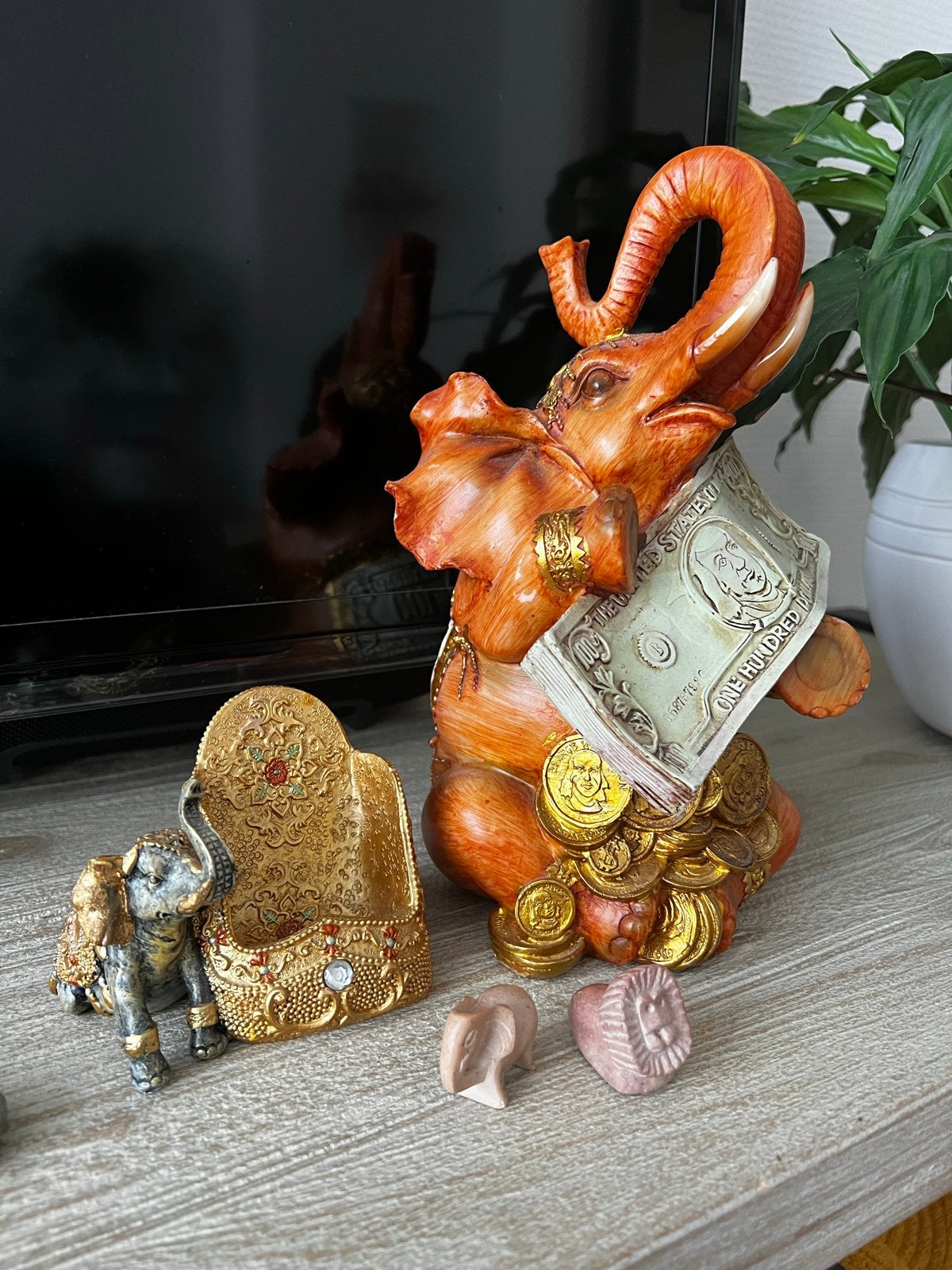 Decoratieve Olifantenbeeldjes - Geluk en Rijkdom, Verzamelen, Ophalen of Verzenden, Gebruikt, Dier