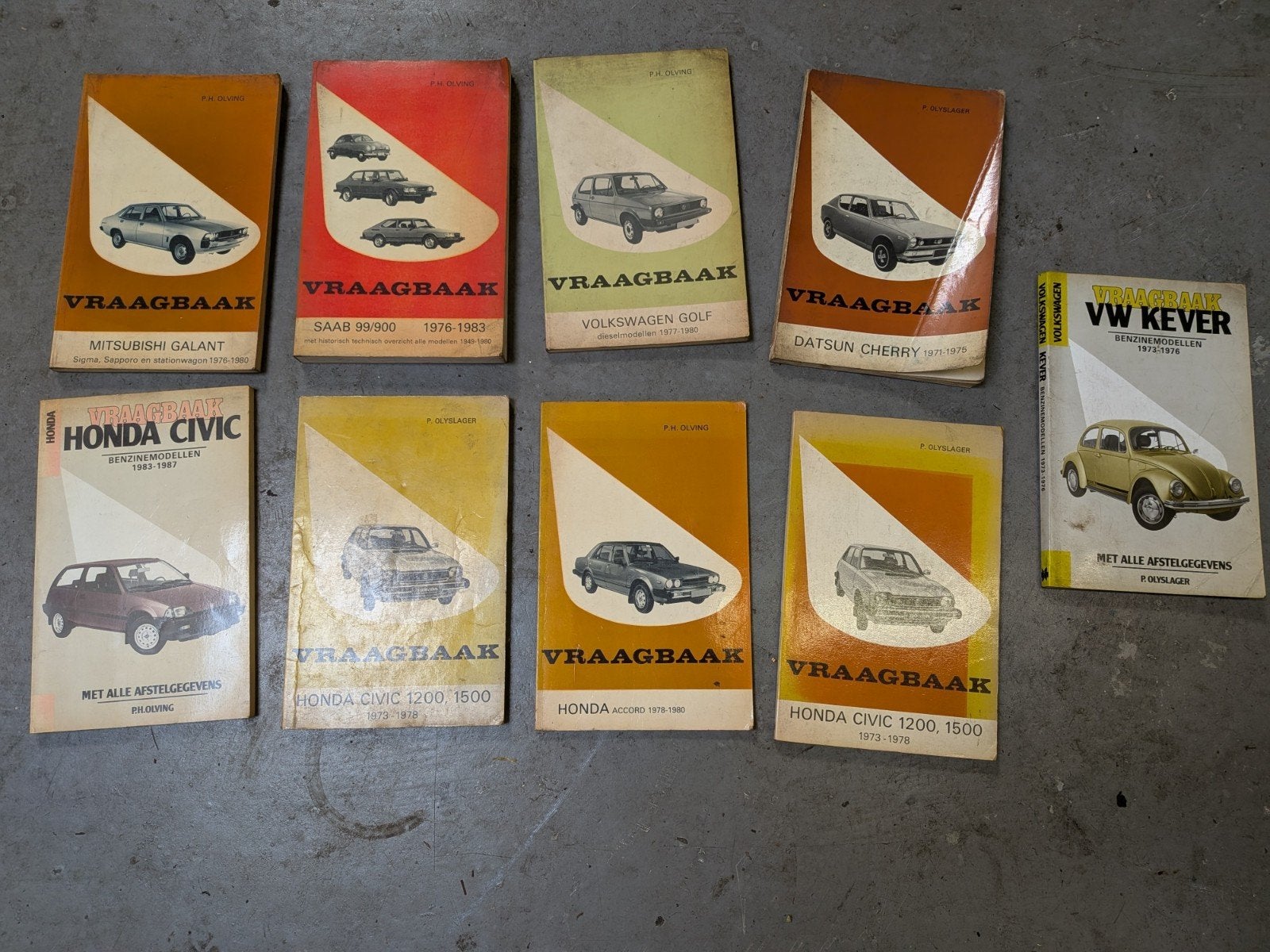 Vraagbaak boeken van verschillende auto's, Ophalen, Algemeen
