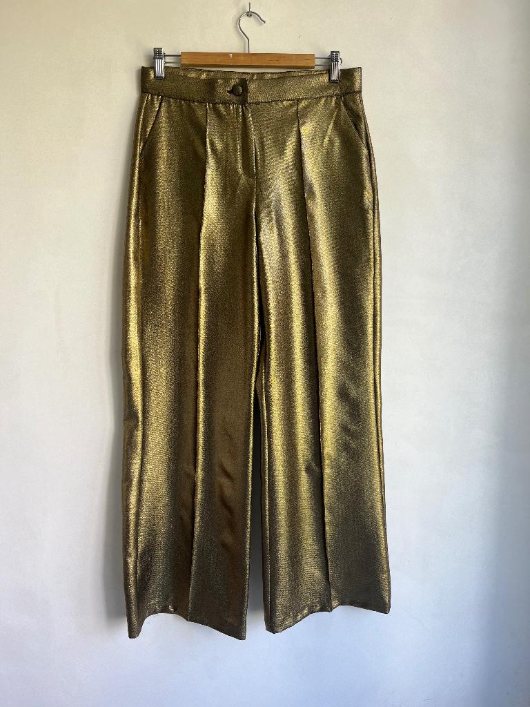 est'seven broek goud, Kleding | Dames, Broeken en Pantalons, Overige kleuren, Verzenden, Maat 42/44 (L), Nieuw