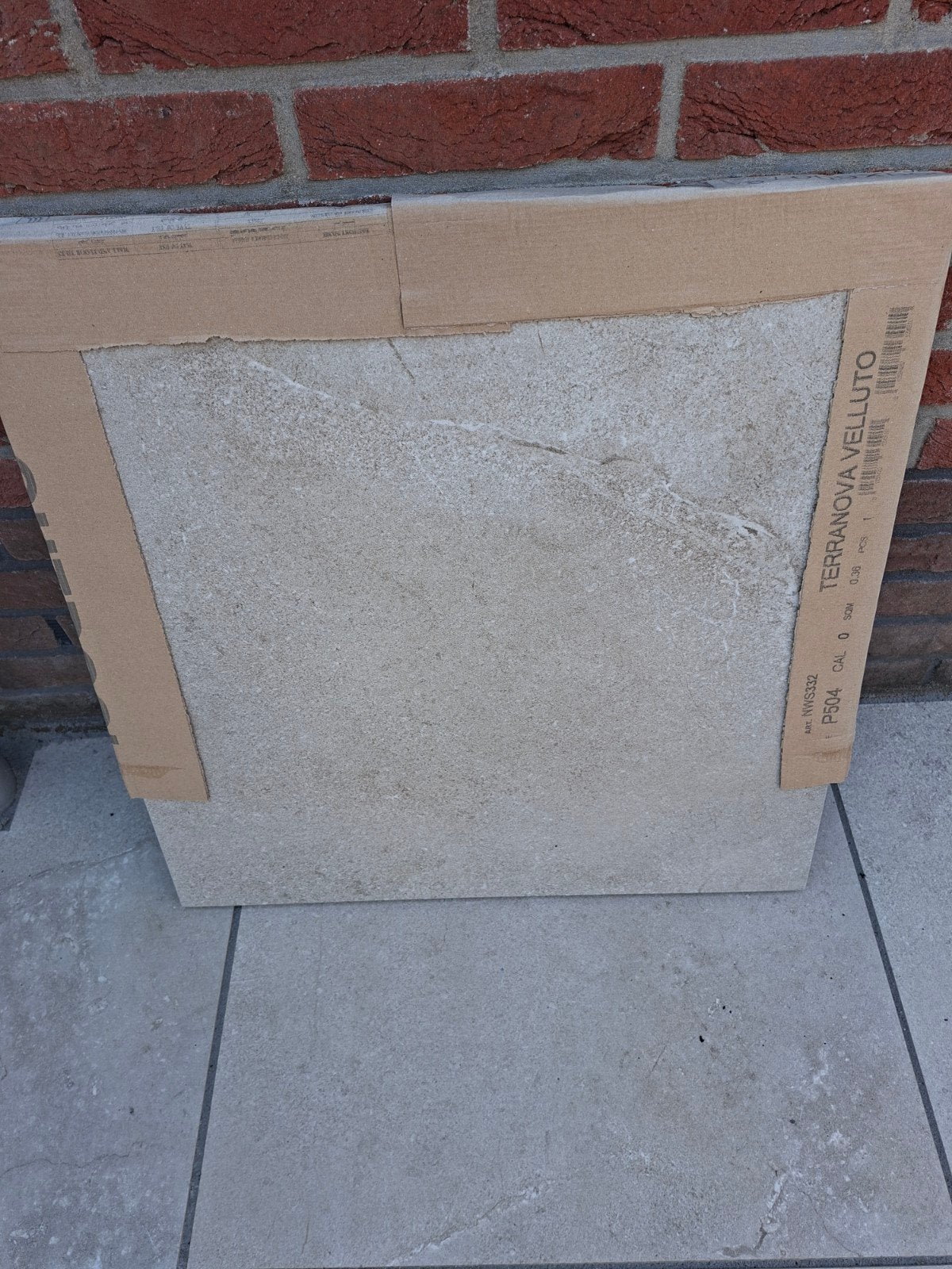 12 Nieuwe Keramische Terrastegels 60x60x3cm Licht Beige, Doe-het-zelf en Verbouw, Tegels, Ophalen, 60 cm of meer, Nieuw, Vloertegels