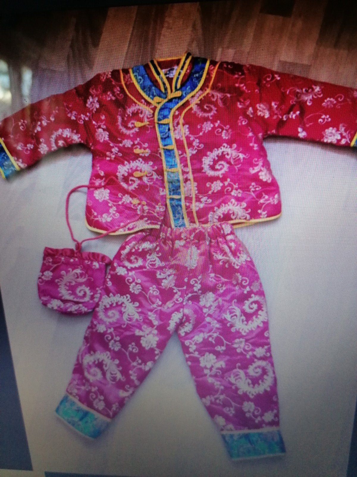 Nieuw Chinees Kinderkostuum - Rood  met Patroon, Ophalen of Verzenden, Nieuw, Onbekend, Jongetje of Meisje