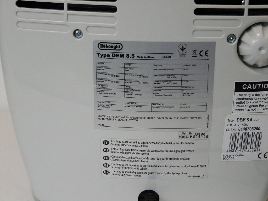 ontvochter delonghi dem 8.5, Witgoed en Apparatuur, Luchtbehandelingsapparatuur, Ophalen of Verzenden, Zo goed als nieuw, Luchtontvochter
