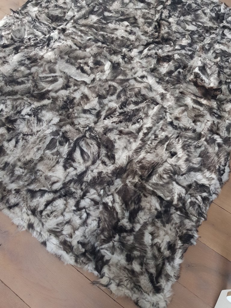Patchwork schapenvacht deken/kleed, 160 x 200 cm