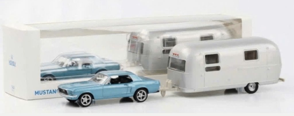 Ford Mustang '68 Blauw Airstream Caravan Jet-car 1/43 270582, Verzenden, Nieuw, Auto, Norev