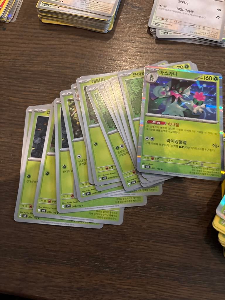 Pokémon Kaarten: Maschiff en andere Koreaanse kaarten, Ophalen of Verzenden, Gebruikt, Meerdere kaarten