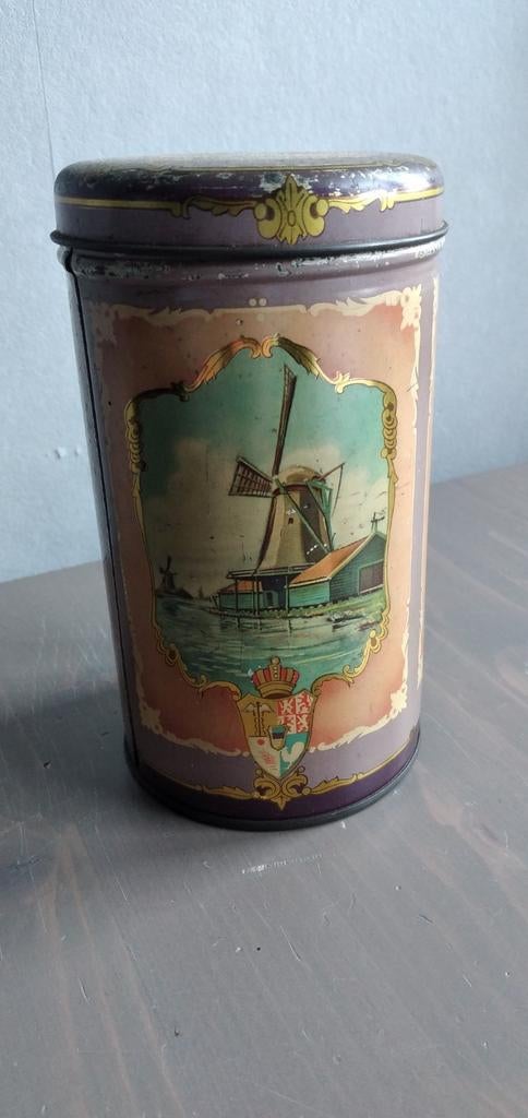 Vintage Ah echte Zaansche koeken blik, Huis en Inrichting, Woonaccessoires | Schalen en Manden, Ophalen of Verzenden, Gebruikt