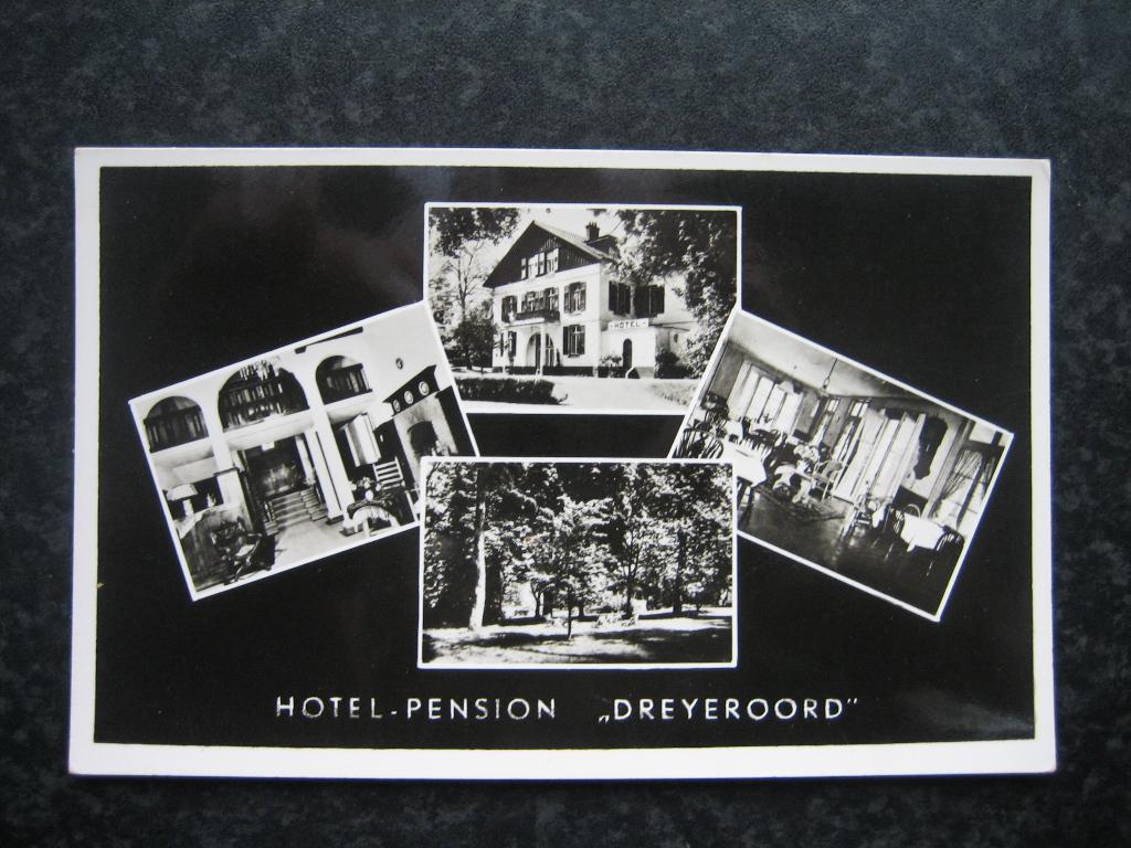 OOSTERBEEK Hotel Pension Dreyeroord 4 luiks, Verzamelen, Ansichtkaarten | Nederland, Ophalen of Verzenden, 1940 tot 1960, Gelderland