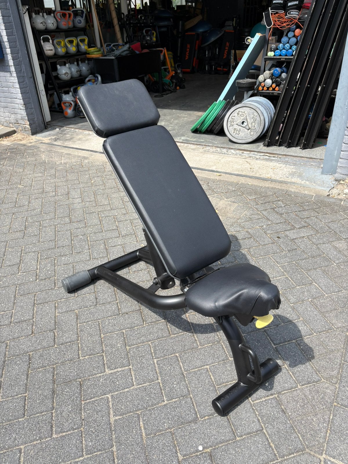 Technogym verstelbare bank adjustable bench zwart, Ophalen, Bank, Fitnessbank, Verstelbare