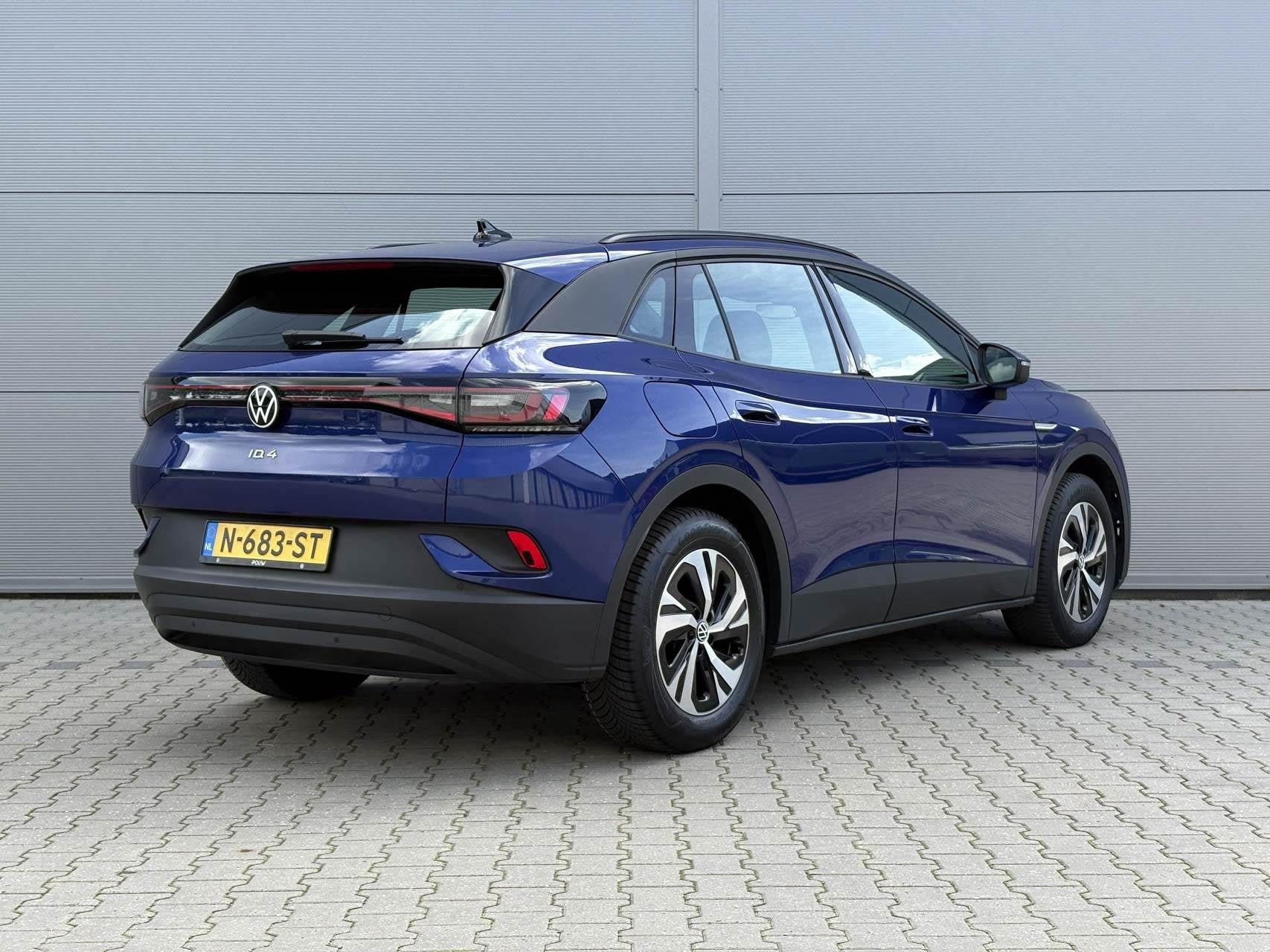 Volkswagen ID.4 City 52 kWh 148pk | SoH 91% | Trekhaak | Nav, Auto's, Automaat, 12 maanden, Gebruikt, Blauw