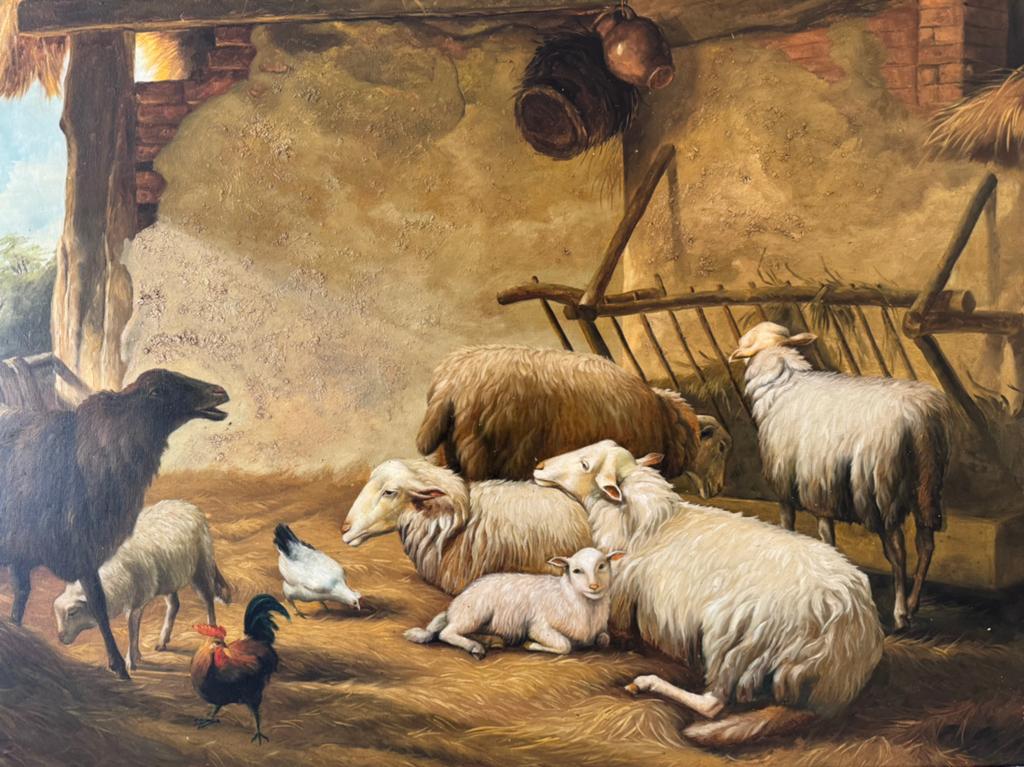Schapen in de stal, Ophalen of Verzenden