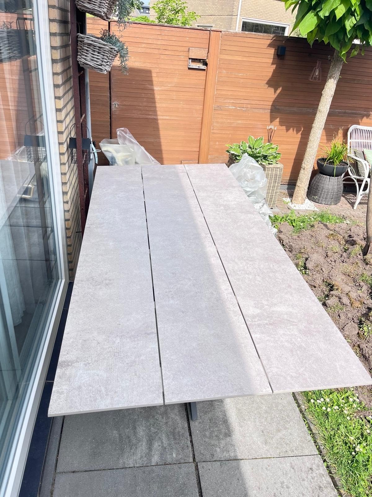 Sonnerup tuintafel blad, Ophalen, Nieuw, Rechthoekig, Kunststof