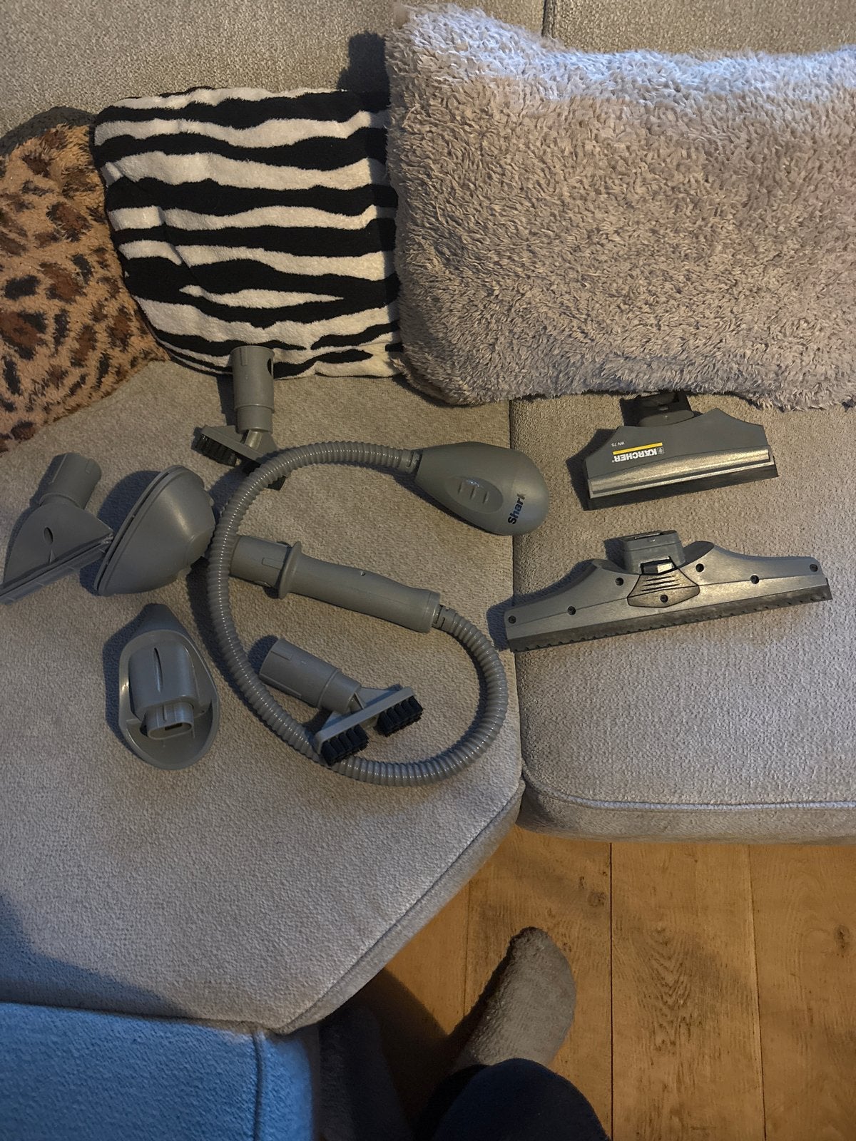 Kärcher WV 75 Plus Window Vac met Shark Stoomreiniger, Inclusief accessoires, Gebruikt, Kärcher, Ophalen of Verzenden