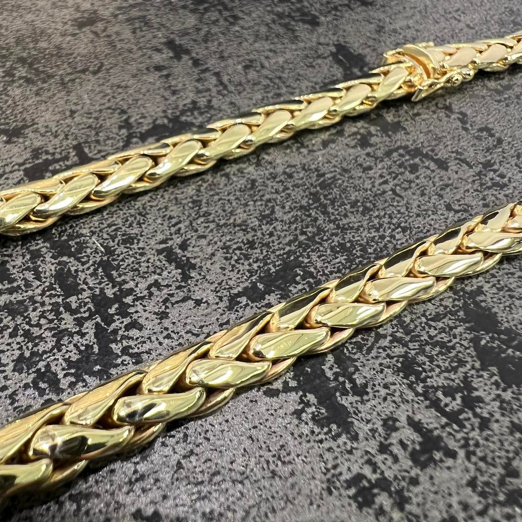 14 karaat gouden ketting collier prachtig schakel, Ophalen of Verzenden, Zo goed als nieuw, Goud