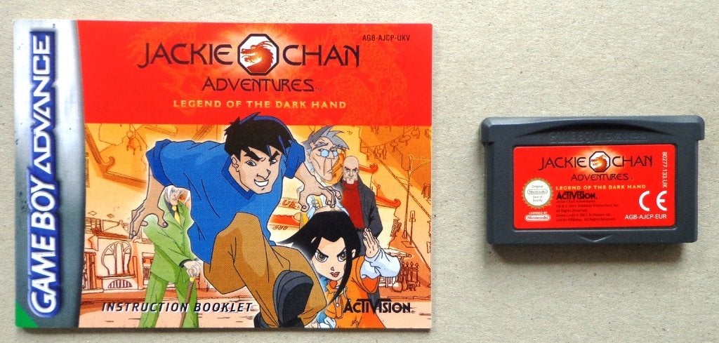 Jackie Chan Adventures Legend of the Dark Hand + boekje, Avontuur en Actie, Gebruikt, 1 speler, Ophalen of Verzenden
