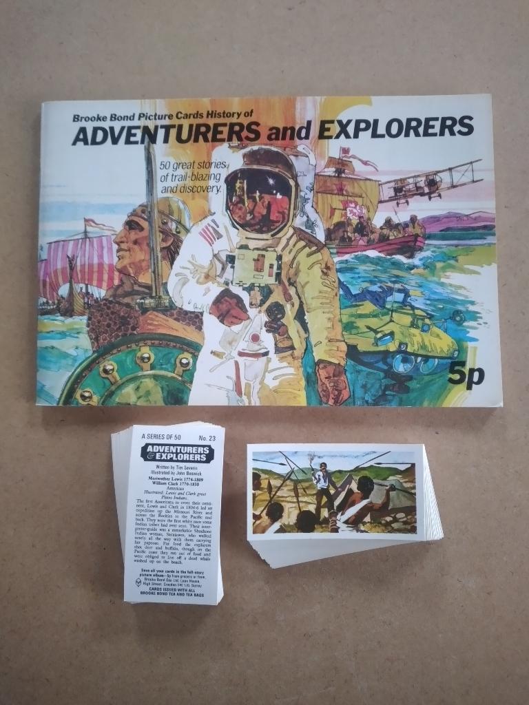 Adventurers and Explorers complete set 50 tea cards  + album, Ophalen, Zo goed als nieuw