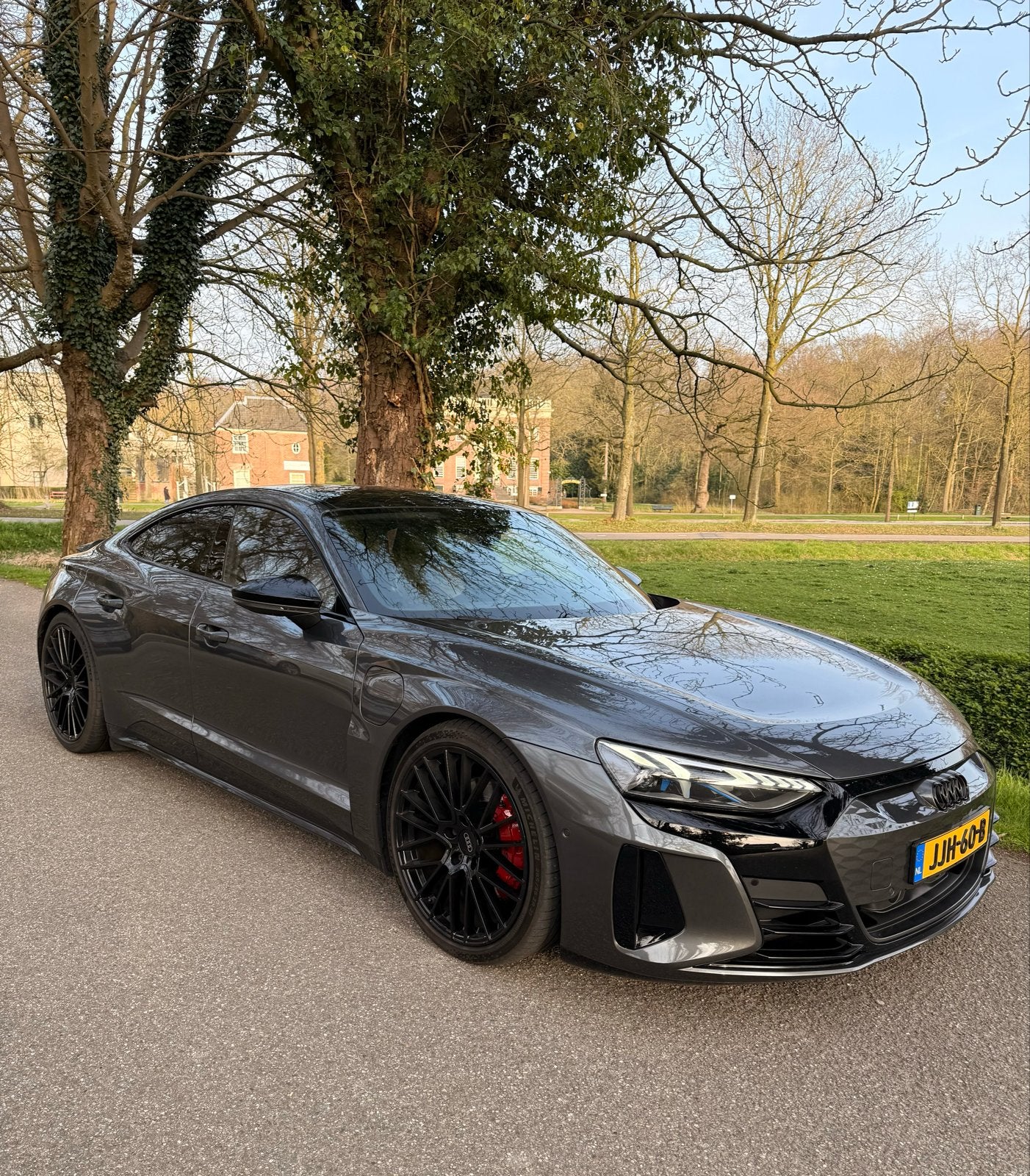 Audi e-tron GT 93kWh |476pk|2022|B&O|Pano|RS-line (Btw-auto), Auto's, Audi, Automaat, Zwart, 93 kWh, Elektrisch