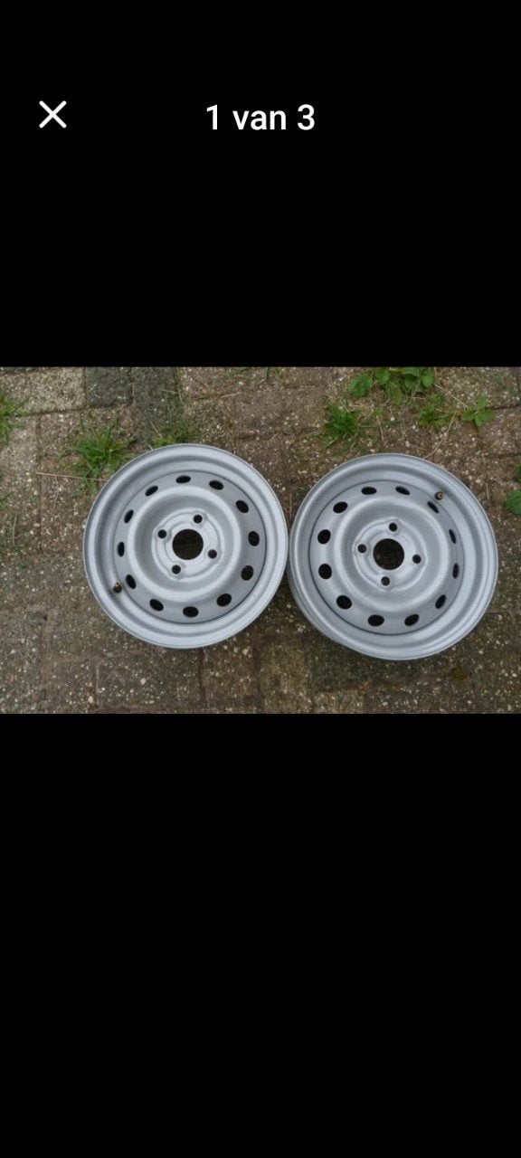 Nieuwe stalen velgen 4Jx13 ET30 57x100, Ophalen of Verzenden, Nieuw