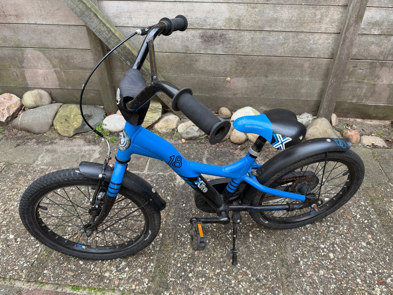 Blauwe kinderfiets 18 inch - X-Cool (crossfiets), Fietsen en Brommers, Ophalen of Verzenden, Gebruikt, 16 tot 20 inch