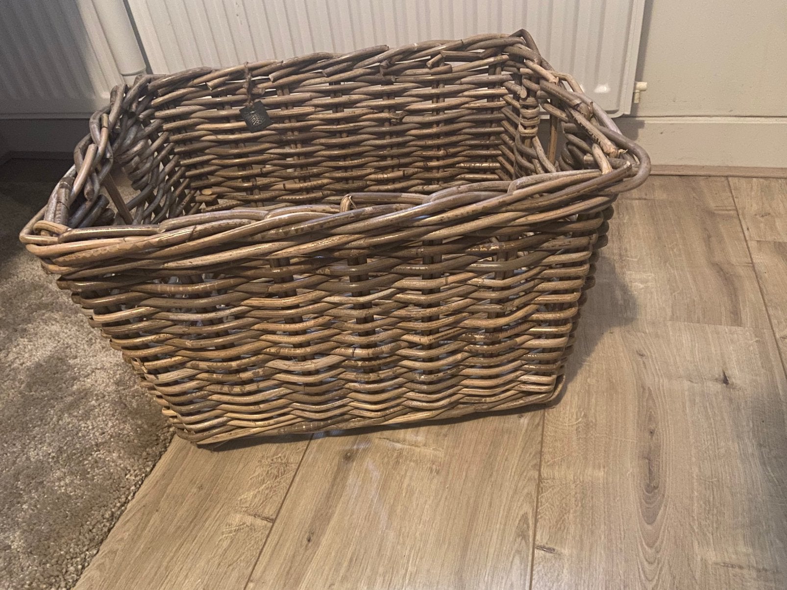 Rotan opbergmand 60x30x30cm, Ophalen, Zo goed als nieuw, Rond, Riet