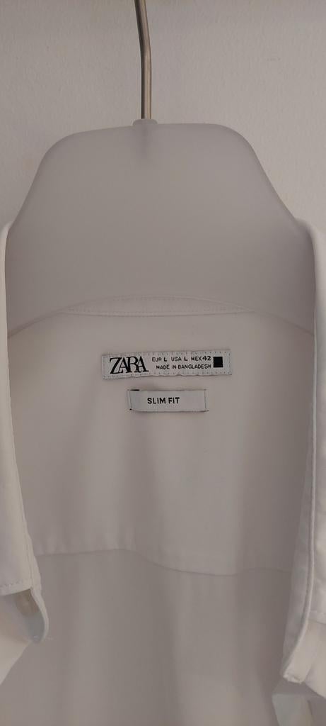 Pak van Zara, d.blauw incl. wit hemd. Slim fit, Kleding | Heren, Maat 52/54 (L), Zara, Blauw, Ophalen of Verzenden