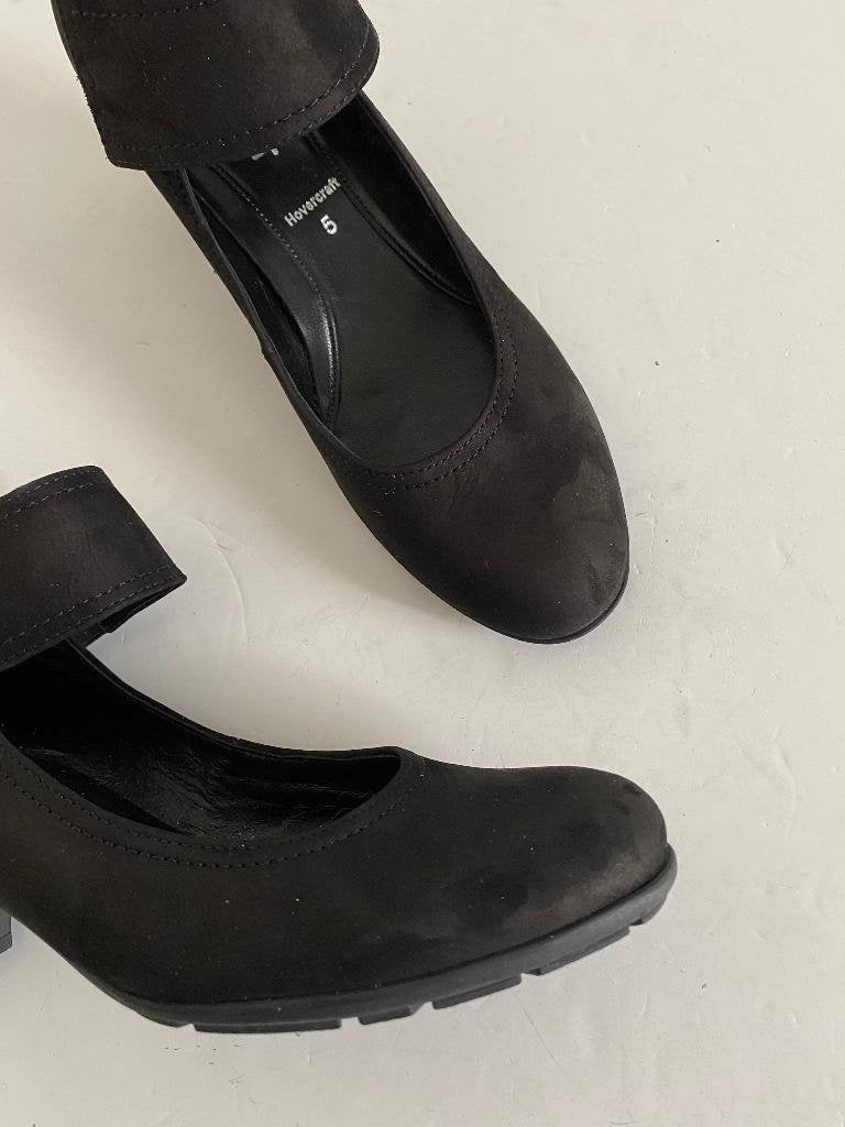 K70 Nieuw: Gabor mt. 38 leren nubikk pumps schoenen leer hak, Zwart, Gabor, Nieuw, Ophalen of Verzenden