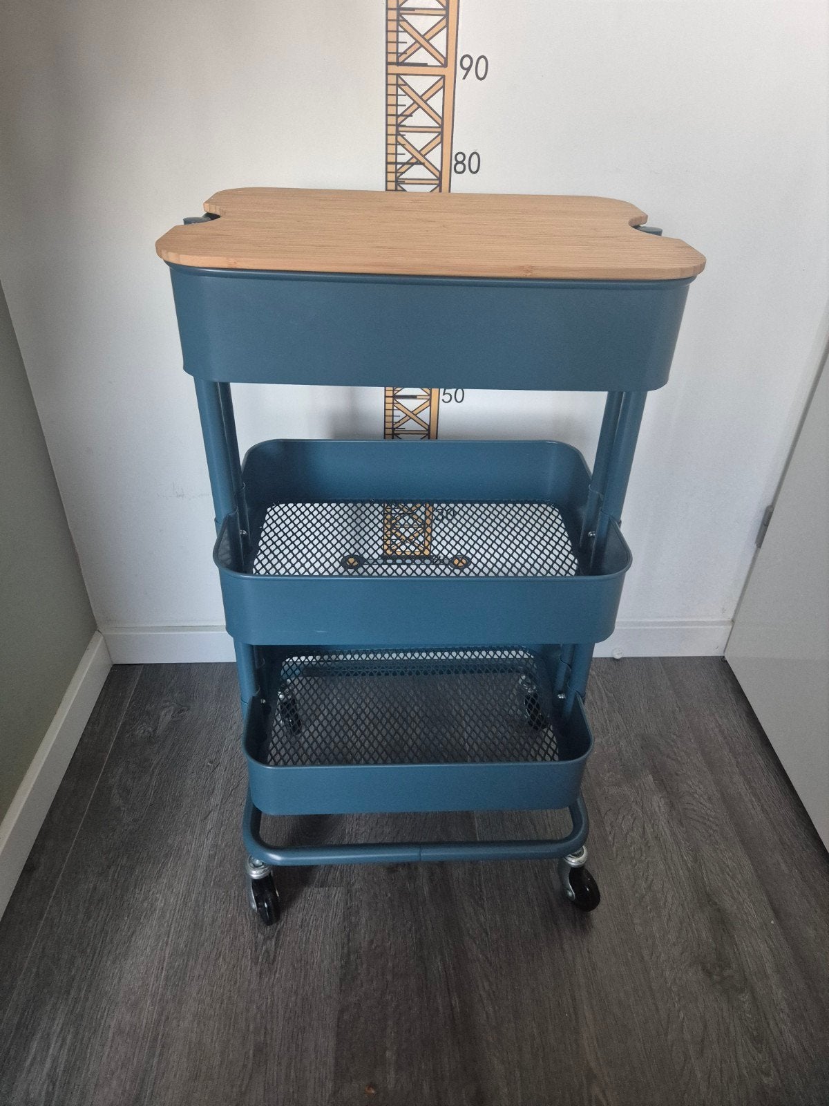 Raskog roltafel / trolley blauw 3545x77, Ophalen, Zo goed als nieuw