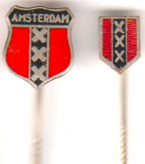 Amsterdam 2 diverse vintage emaille, Verzenden, Zo goed als nieuw, Overige onderwerpen