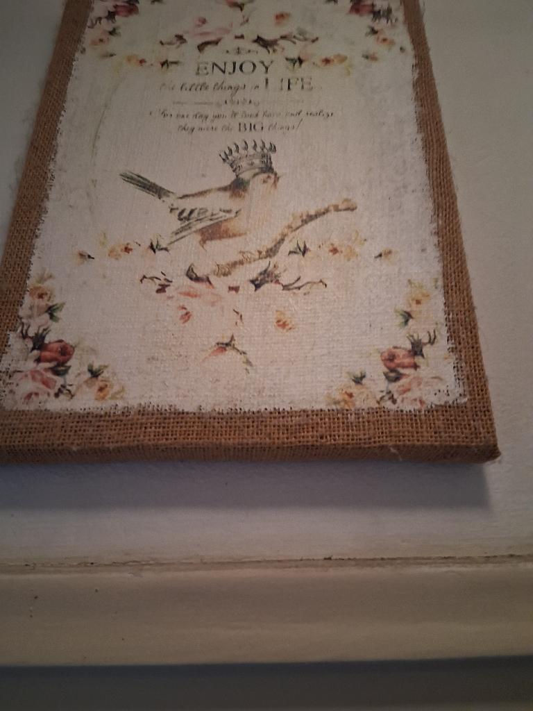 schilderij met vogel erop, Ophalen
