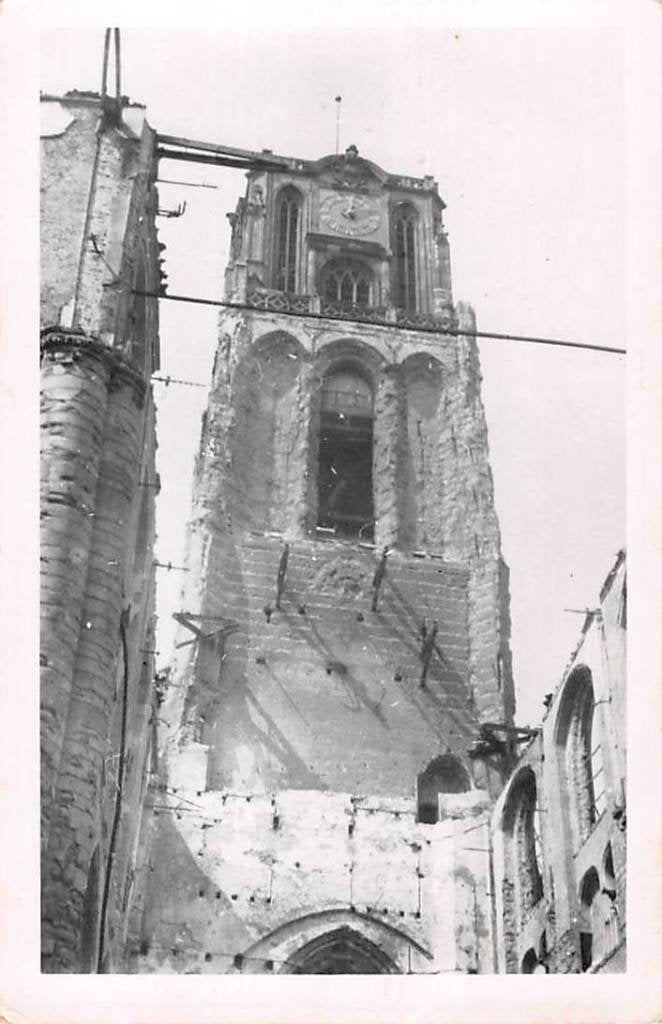Rotterdam Mei '40 Bombardement Groote Kerk binnen Fotokaart, Verzenden, 1940 tot 1960, Ongelopen, Zuid-Holland