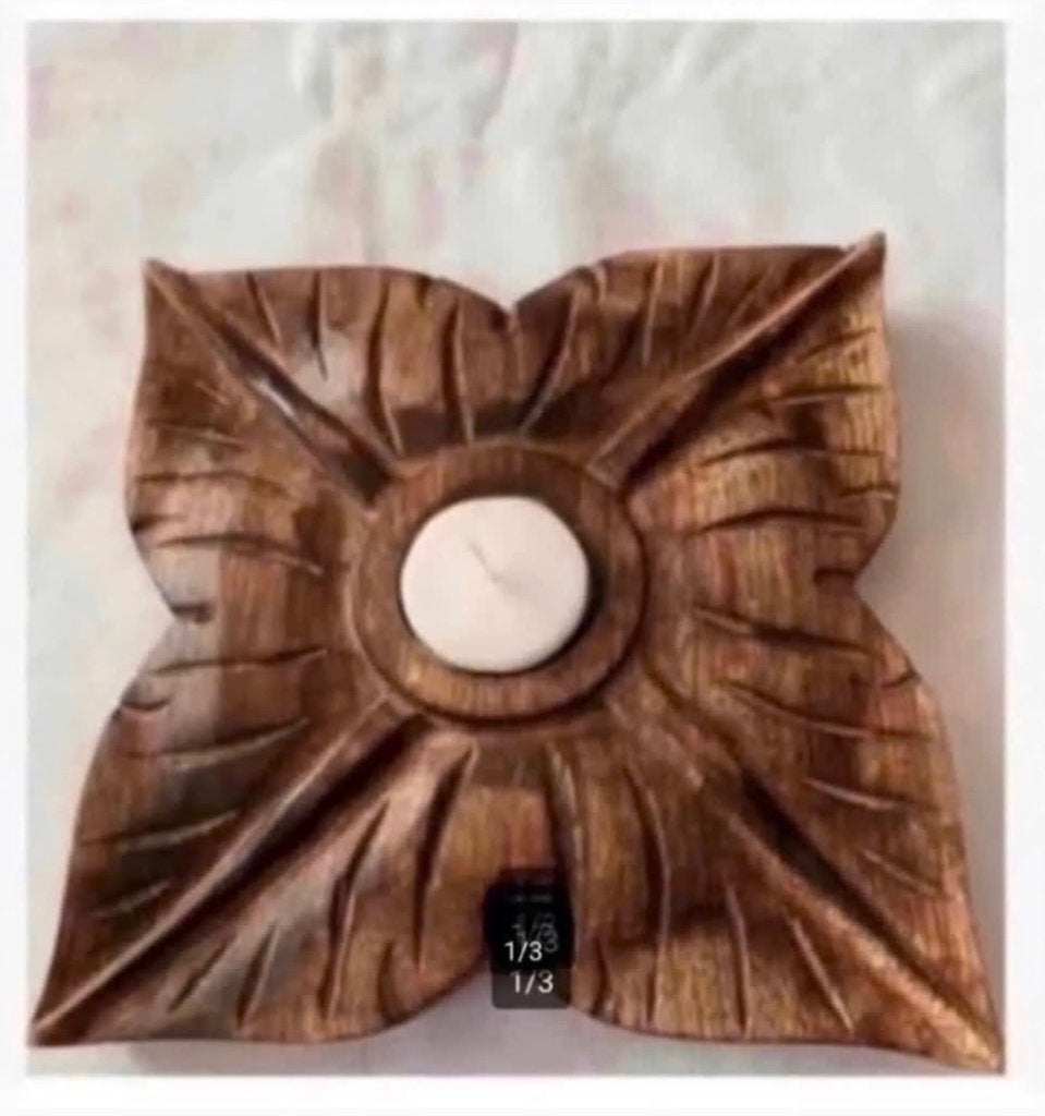 Houten PTMD waxinelicht houder, 17 x 17 cm, Nieuw, Ophalen of Verzenden, X, PTMD