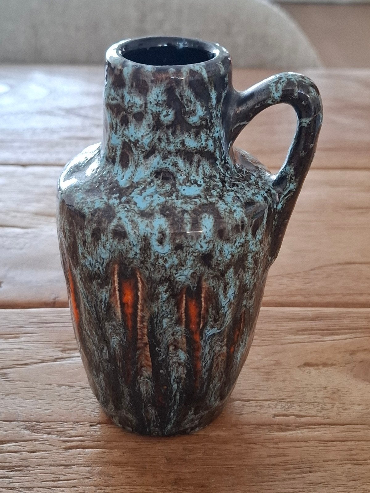 Vintage West Germany Scheurich fat lava vaasje, Antiek en Kunst, Antiek | Vazen, Ophalen of Verzenden