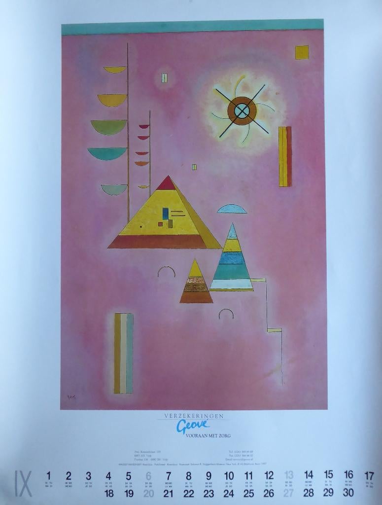 Pink-Sweet - Wassily Kandinsky poster, Ophalen of Verzenden, Gebruikt, A1 t/m A3, Rechthoekig Staand