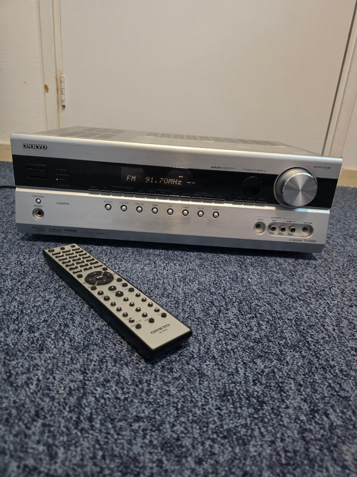 onkyo TX SR508 AV receiver versterken met afstandsbediening, Ophalen, Zo goed als nieuw, 120 watt of meer, Onkyo