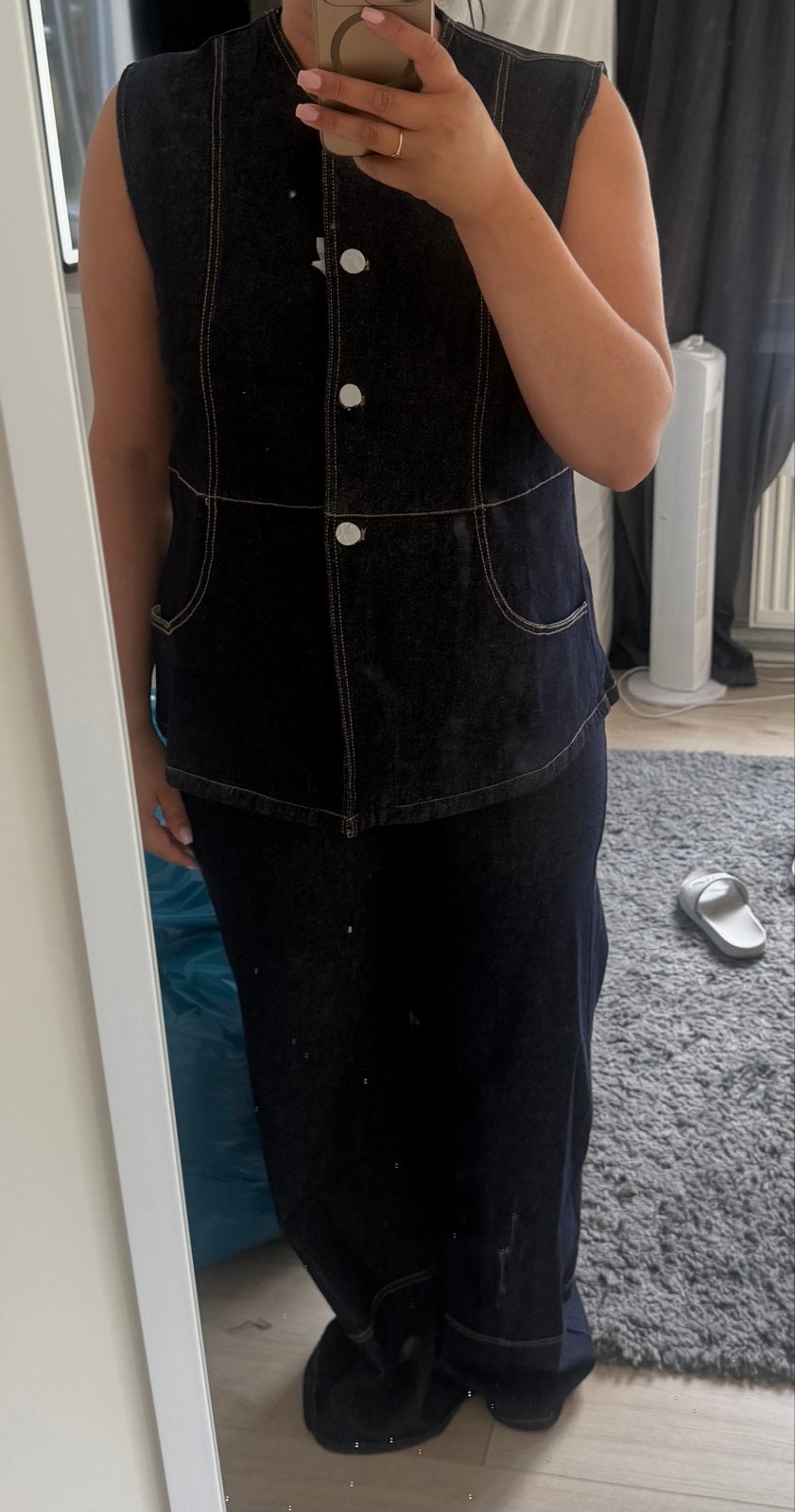 Nieuwe denim set (top en broek) - Maat XL, Verzenden, Nieuw, Maat 46/48 (XL) of groter, Blauw