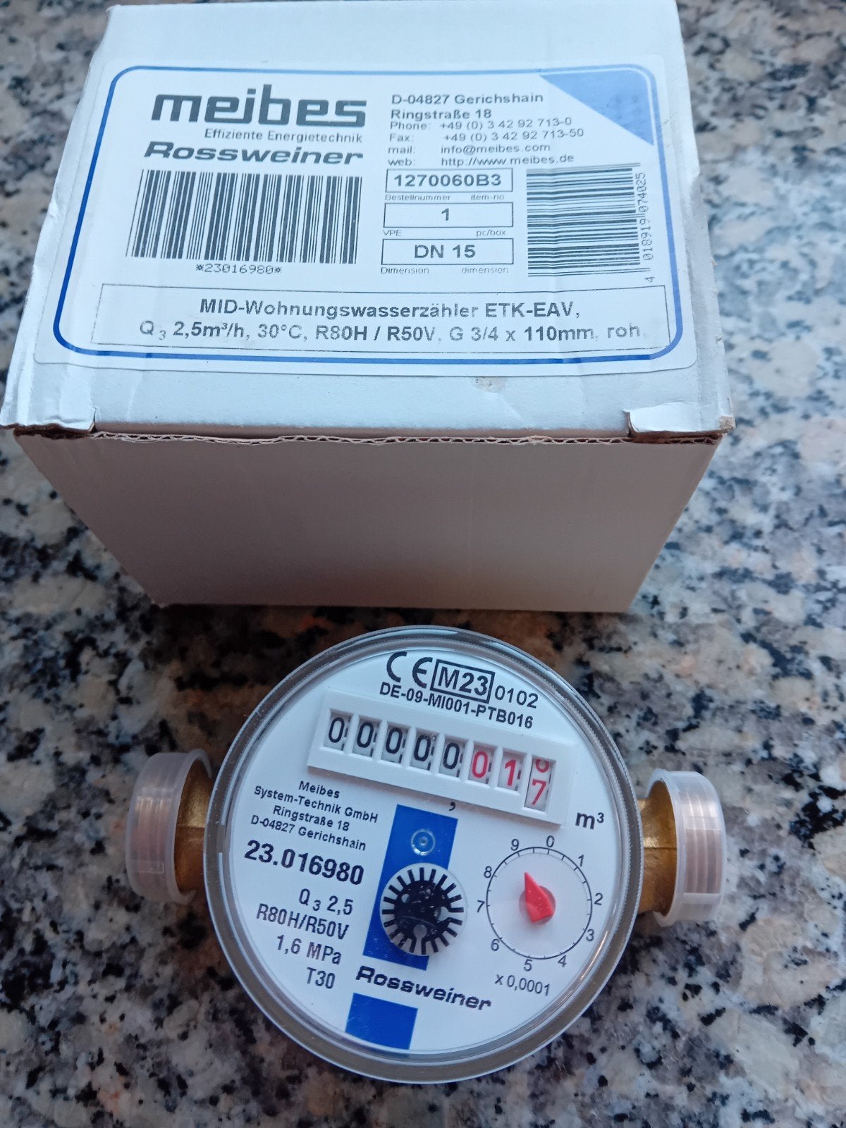 Nieuwe Messing Watermeters - Ongebruikt, Ophalen of Verzenden, Nieuw, Koper, Overige typen