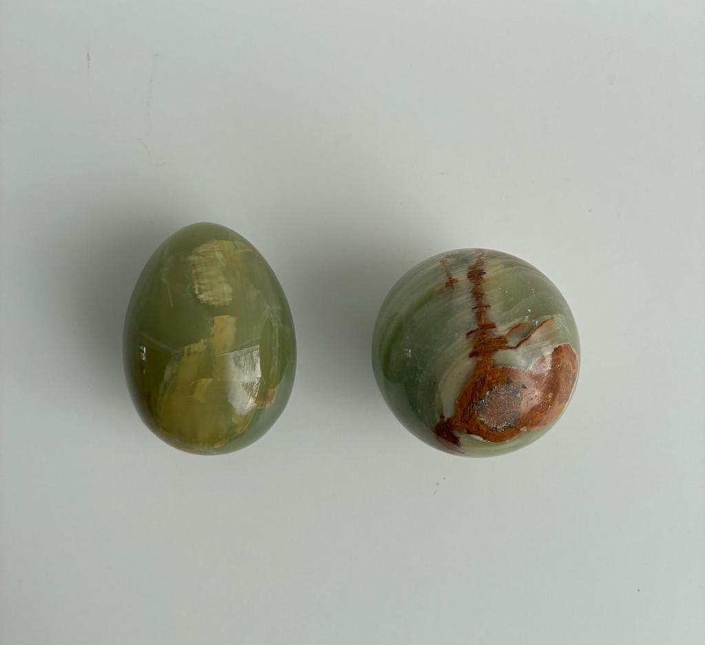 Onyx stenen eieren/bollen marmer, Huis en Inrichting, Woonaccessoires | Overige, Zo goed als nieuw, Ophalen of Verzenden
