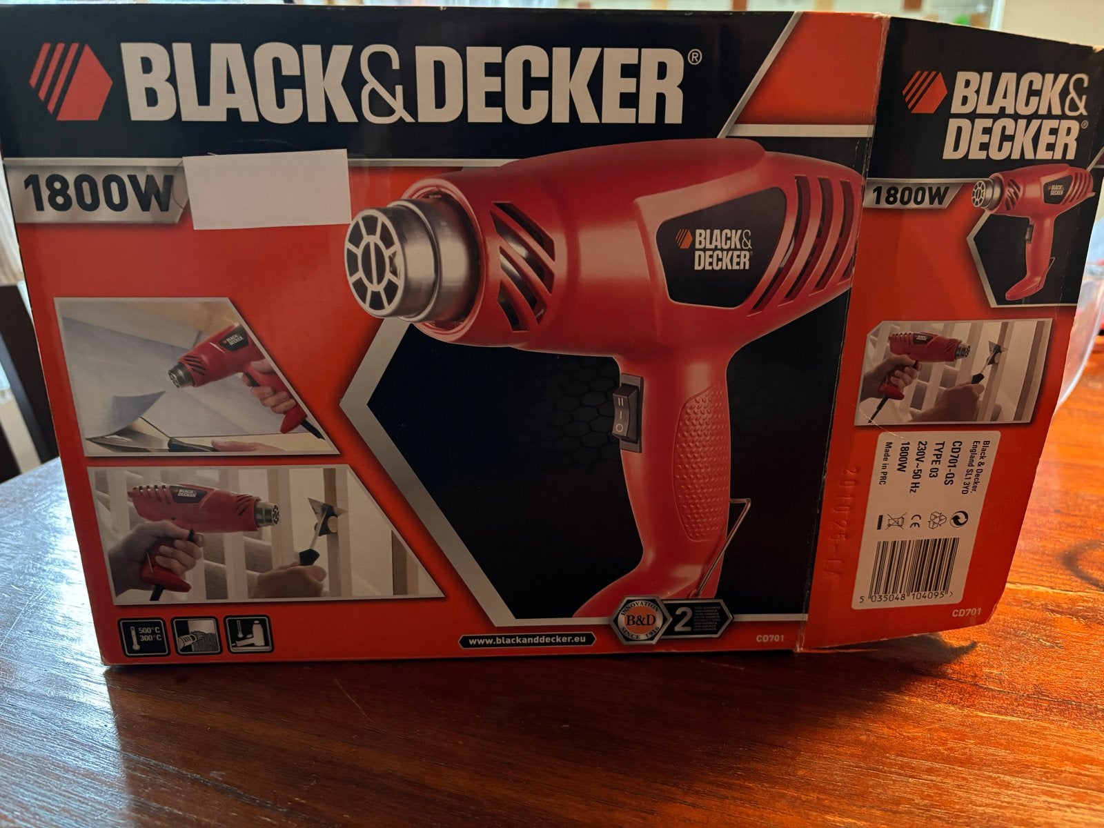 Black & Decker heteluchtpistool 1800W, Ophalen of Verzenden, Gebruikt