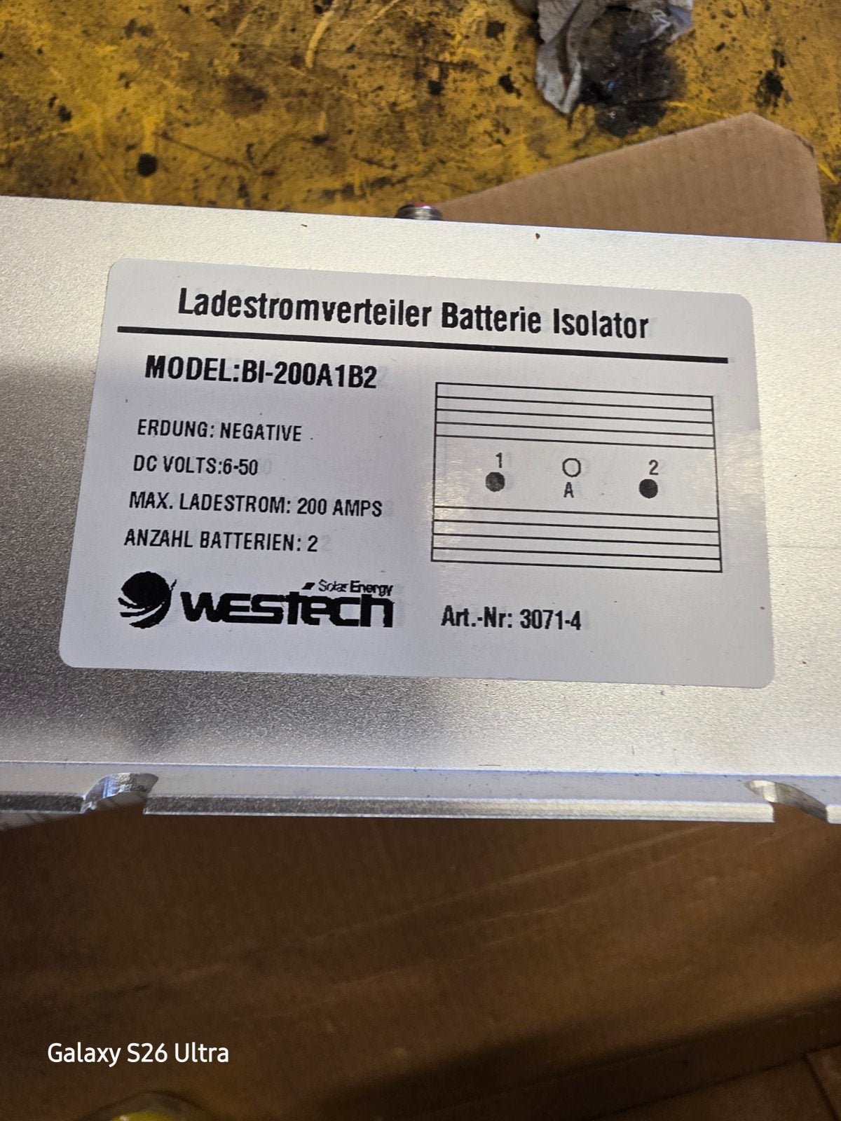 Westech BI-200A1B2 Ladestromverdeler 200A - Nieuw, Ophalen