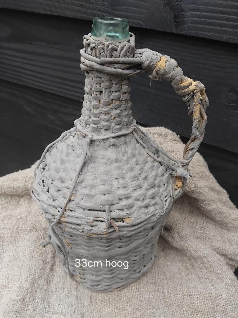 Leem wijnfles stoer en sober, Ophalen of Verzenden