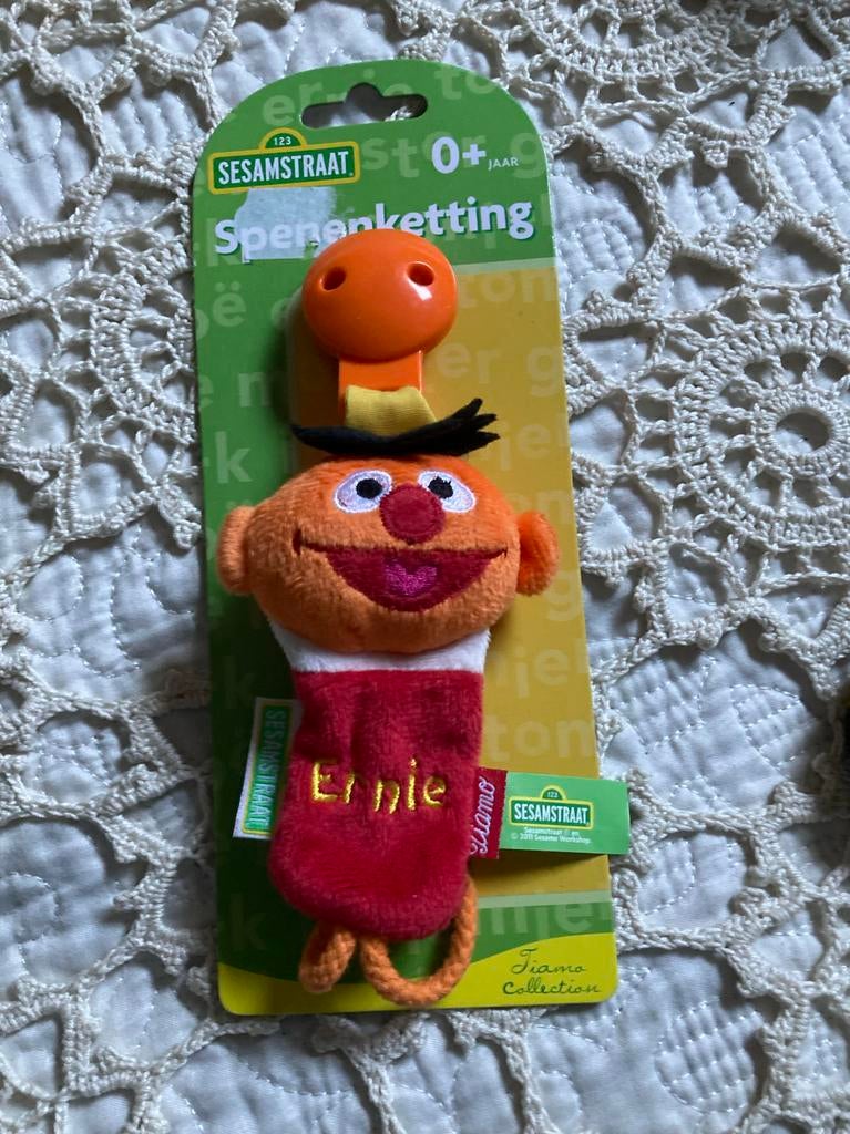 Sesamstraat Ernie Speenketting - Nieuw, Ophalen of Verzenden, Nieuw